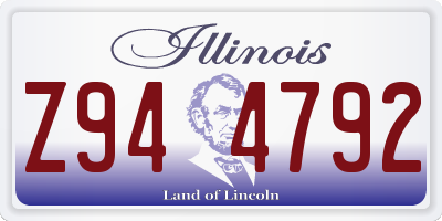 IL license plate Z944792