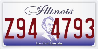 IL license plate Z944793