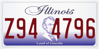IL license plate Z944796