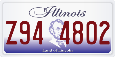 IL license plate Z944802