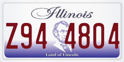 IL license plate Z944804