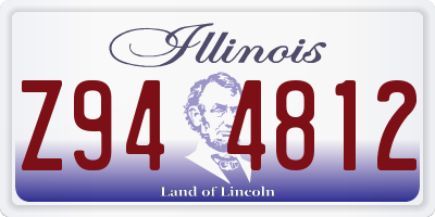 IL license plate Z944812