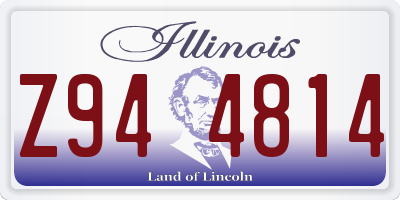IL license plate Z944814