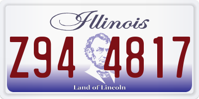 IL license plate Z944817