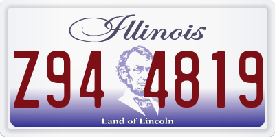 IL license plate Z944819