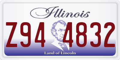 IL license plate Z944832