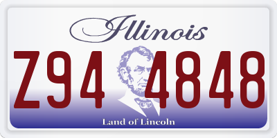 IL license plate Z944848