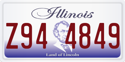 IL license plate Z944849