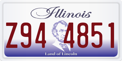 IL license plate Z944851