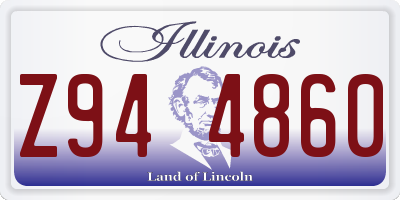 IL license plate Z944860