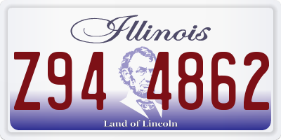 IL license plate Z944862