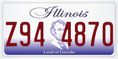 IL license plate Z944870