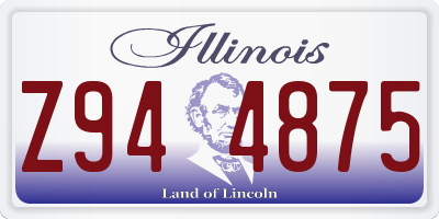 IL license plate Z944875