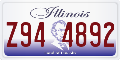 IL license plate Z944892