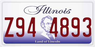 IL license plate Z944893