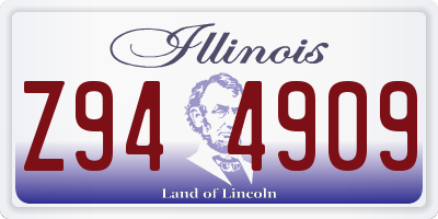 IL license plate Z944909