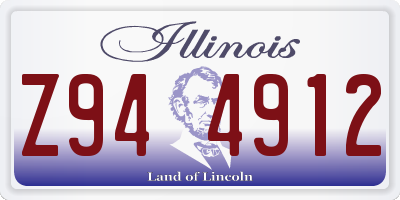 IL license plate Z944912