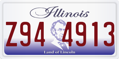 IL license plate Z944913