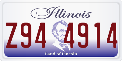 IL license plate Z944914