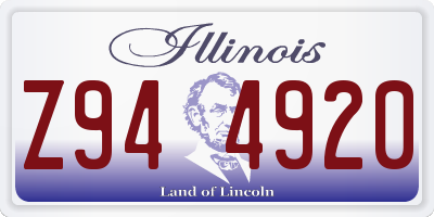 IL license plate Z944920
