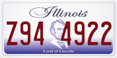 IL license plate Z944922