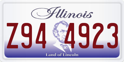 IL license plate Z944923
