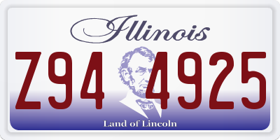 IL license plate Z944925