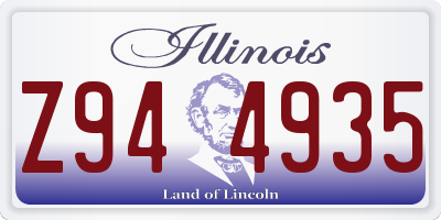 IL license plate Z944935