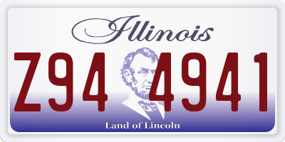 IL license plate Z944941
