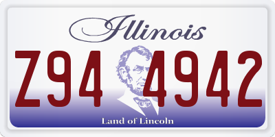 IL license plate Z944942