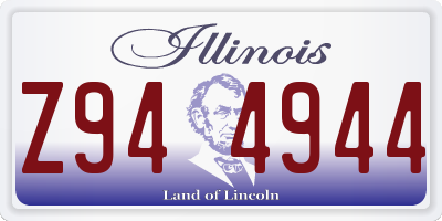 IL license plate Z944944