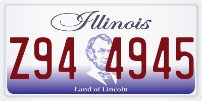 IL license plate Z944945