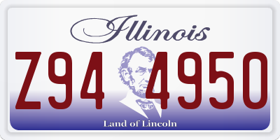 IL license plate Z944950