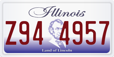 IL license plate Z944957