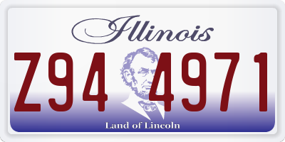 IL license plate Z944971