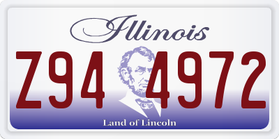 IL license plate Z944972