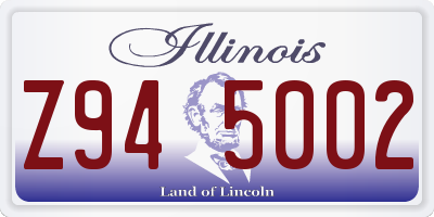 IL license plate Z945002