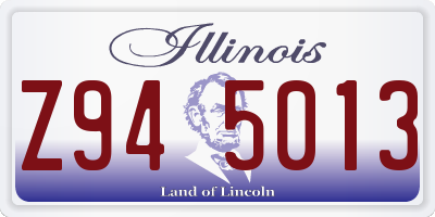 IL license plate Z945013