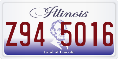 IL license plate Z945016