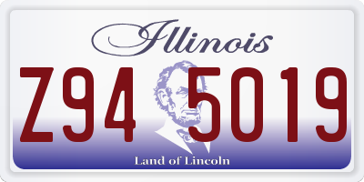 IL license plate Z945019