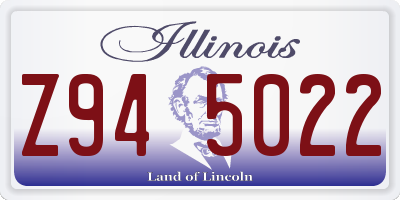 IL license plate Z945022