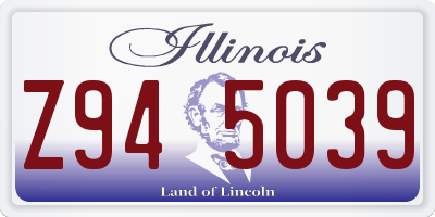 IL license plate Z945039