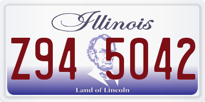 IL license plate Z945042