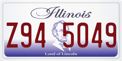 IL license plate Z945049
