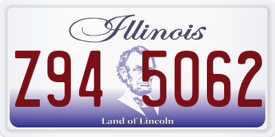 IL license plate Z945062