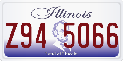 IL license plate Z945066
