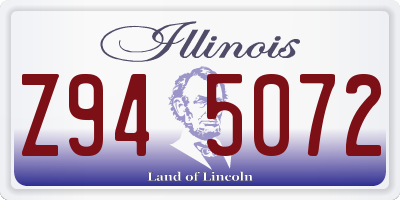 IL license plate Z945072