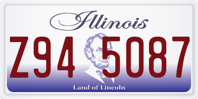 IL license plate Z945087