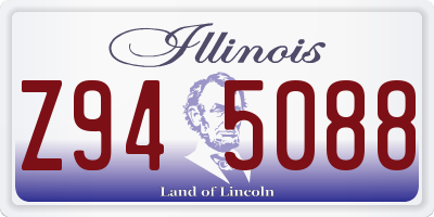 IL license plate Z945088