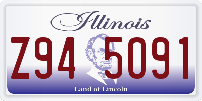 IL license plate Z945091
